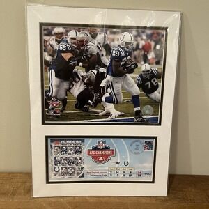 Joseph Addai Indianapolis Colts 2006 AFC Champs 12x16 Licensed Matted Photo NEW